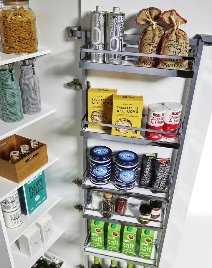 Комплект Тандем Сайд 450 мм, H 1700, Арена СТИЛЬ, Рама + 5 полок, цвет ХРОМ Kessebohmer | официальный магазин