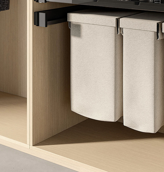 КОМПЛЕКТ Мешок для белья 450 мм Конеро W 760-820 мм, D 475 мм; мешок широкий 1 шт; мешок узкий 1 шт; черный Kessebohmer | официальный магазин