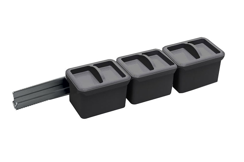 Набор емкостей №6 Юбокс, Тандем Сайд 600 мм, цвет АНТРАЦИТ Kessebohmer | официальный магазин