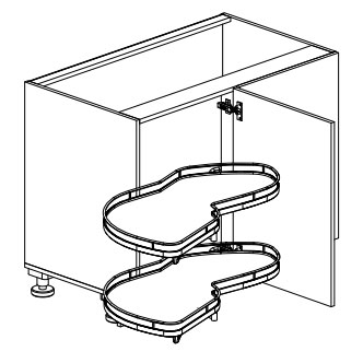 LEMANS 2 полки Kessebohmer купить в Кемерове | официальный магазин