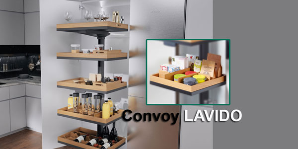 Kesseböhmer: наполнение полок Convoy LAVIDO в цвете натуральный дуб Kessebohmer в Кемерове