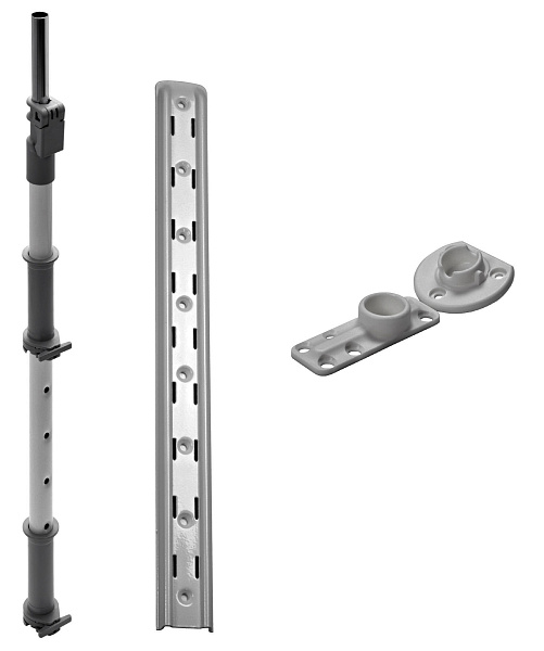 Комплект установочный, Леманс, H 600-750, Ось + крепежный профиль для полок, цвет ТИТАН