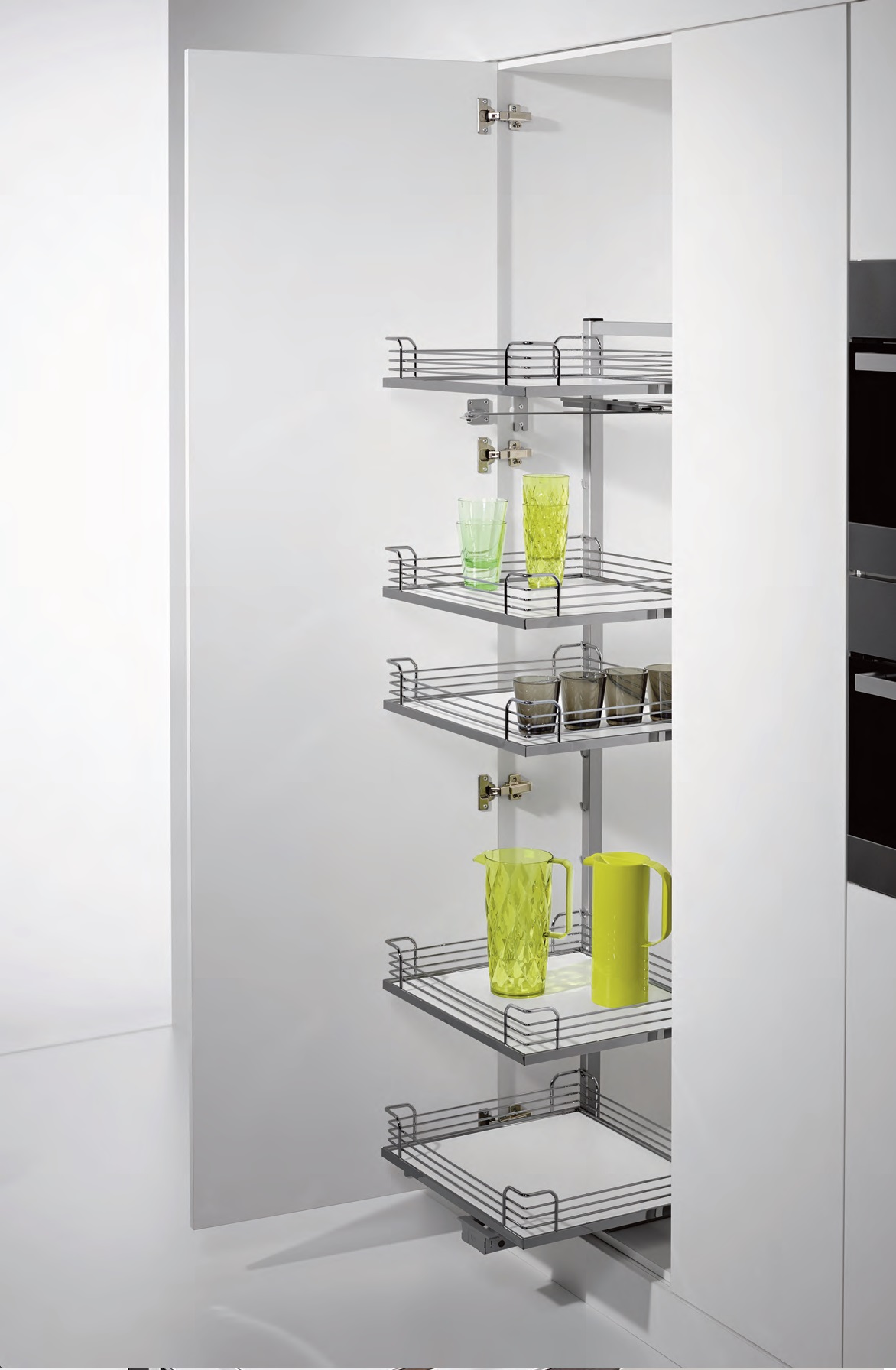 КОМПЛЕКТ Тандем Соло 600 мм, H 1300, Арена КЛАССИК, 4 полки, цвет ТИТАН Kessebohmer | официальный магазин