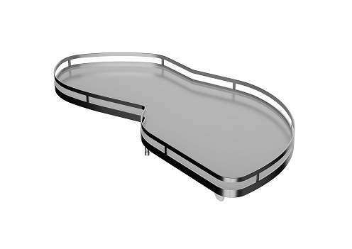 Комплект полок правый, Леманс 500 мм, Арена СТИЛЬ, 2 полки + рычаги, цвет ХРОМ Kessebohmer | официальный магазин