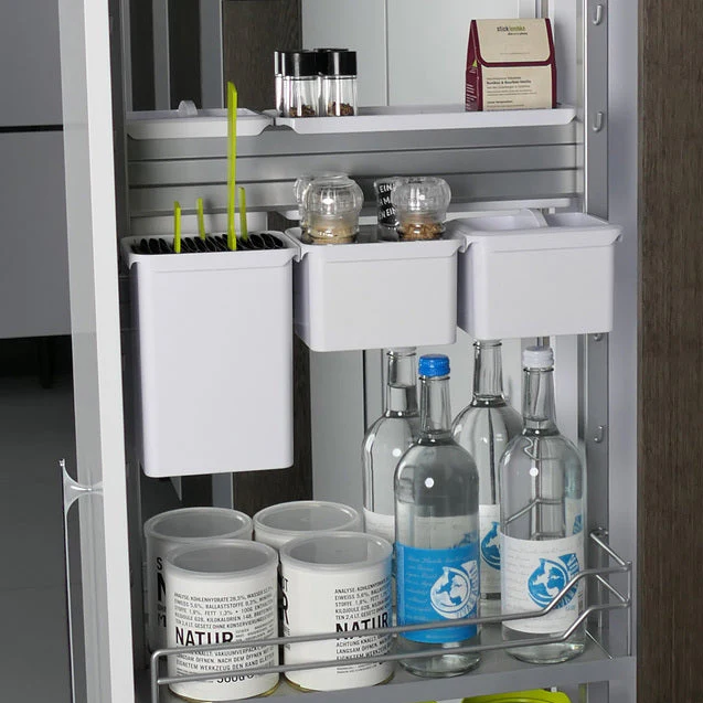 КОМПЛЕКТ №5 Юбокс, Диспенса Джуниор Слим 300 мм, H 695-783, Арена КЛАССИК, 1 полка + 1 Юбокс, цвет ТИТАН Kessebohmer | официальный магазин