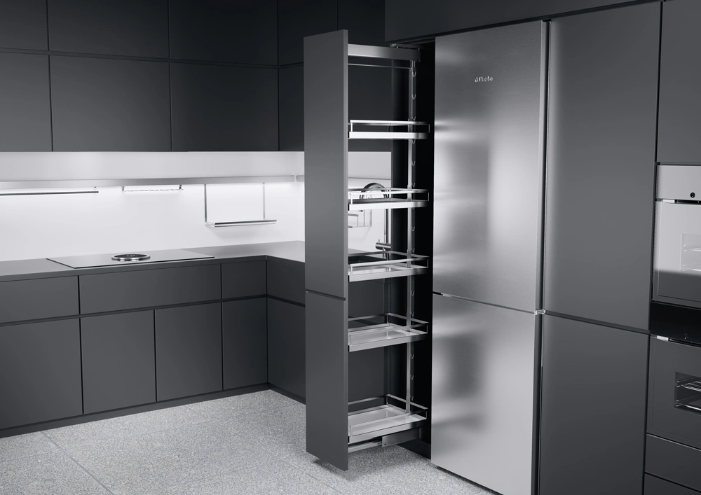 КОМПЛЕКТ ПВ, Диспенса 90° 450 мм, H 1900-2300, Арена СТИЛЬ, 6 полок, цвет ХРОМ Kessebohmer | официальный магазин
