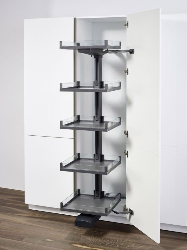 КОМПЛЕКТ правый Конвой Премио 600 мм, H 2100-2199, Арена ВАРИО, 5 полок, цвет АНТРАЦИТ Kessebohmer | официальный магазин