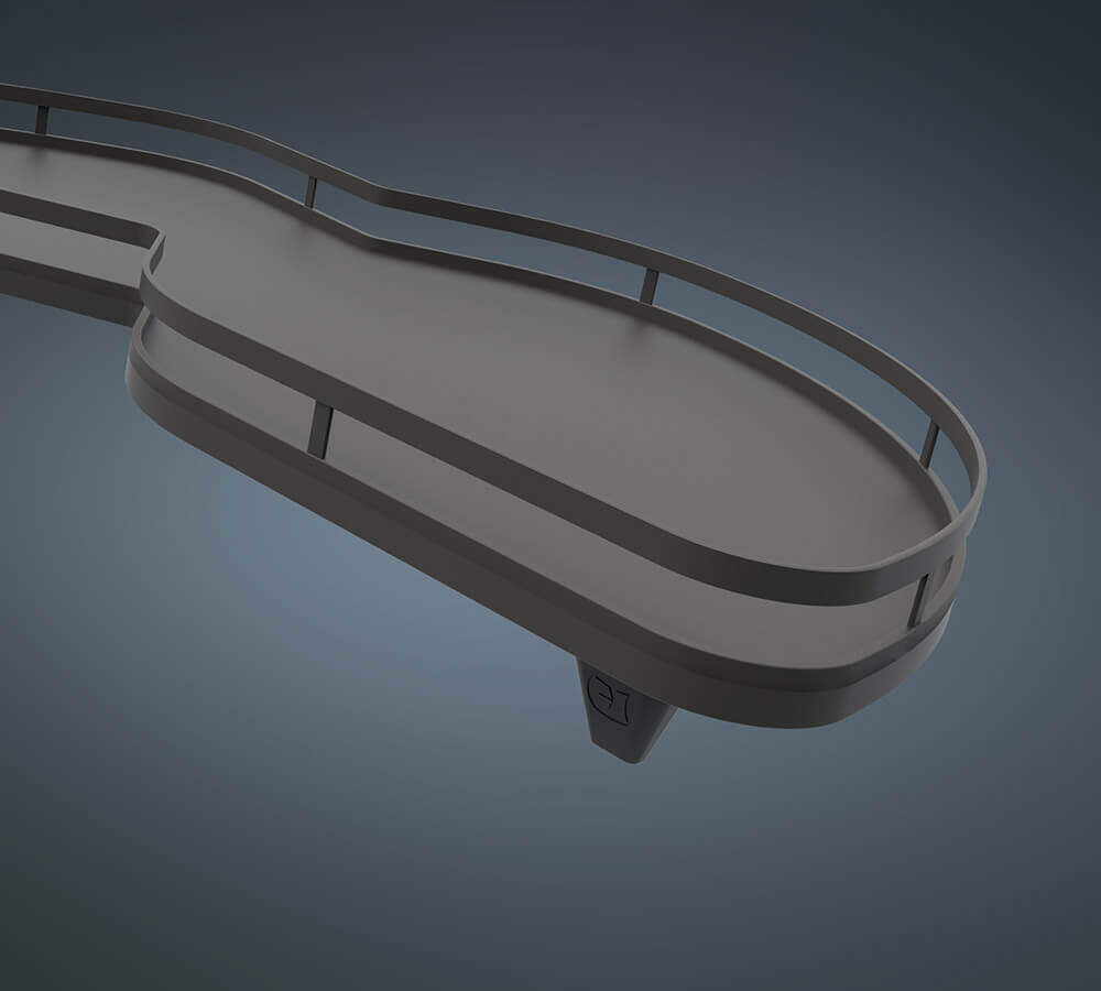 Комплект полок правый, Леманс 600 мм, Арена СТИЛЬ, 2 полки + рычаги, цвет АНТРАЦИТ Kessebohmer | официальный магазин