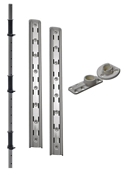 Комплект установочный, Леманс, H 1265, Ось + крепежный профиль для полок, цвет ТИТАН Kessebohmer | официальный магазин