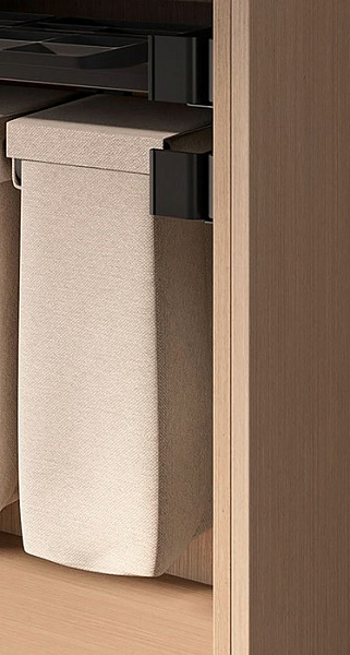 КОМПЛЕКТ Мешок для белья 320 мм Конеро W 484-544 мм, D 345 мм; мешок узкий 1 шт; черный Kessebohmer | официальный магазин