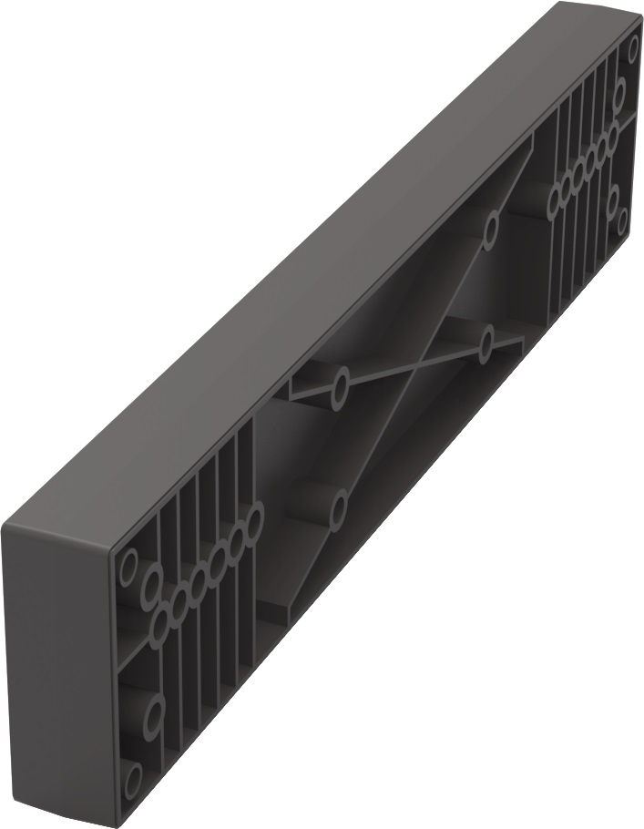 Проставка 450 мм для полки Конеро 25x453x69 мм цвет ЧЕРНЫЙ Kessebohmer | официальный магазин