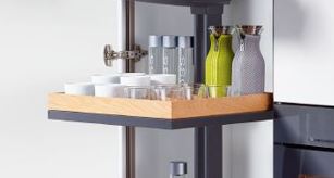 КОМПЛЕКТ вставка для 1 полки с делителями в мелкую клетку Конвой Премио, СЕЛЕКТ, 600 мм, цвет ДУБ натуральный Kessebohmer | официальный магазин