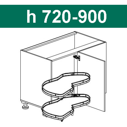 LEMANS 2 полки h 720-900 Kessebohmer купить в Кемерове | официальный магазин