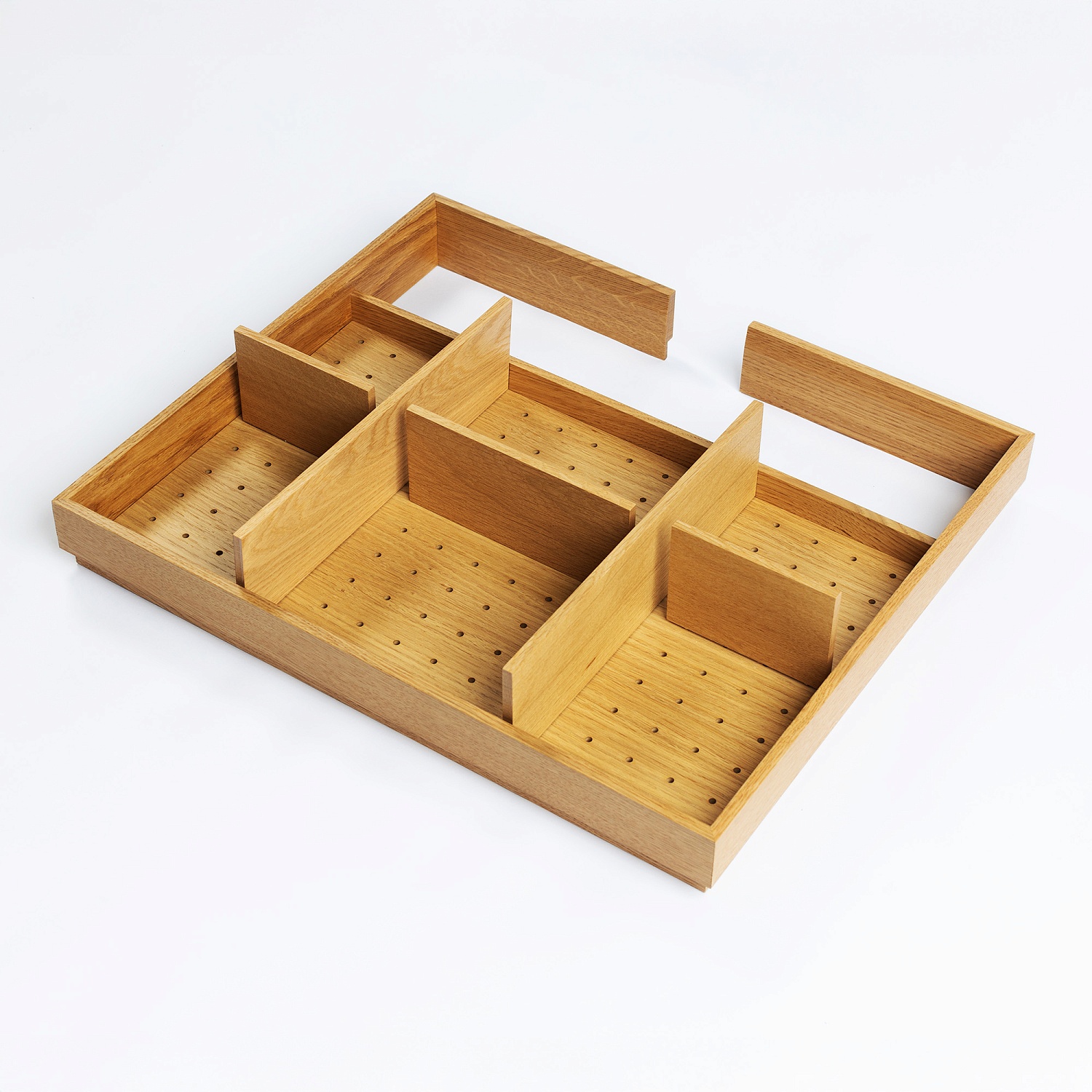 КОМПЛЕКТ вставка для 1 полки с делителями в крупную клетку Конвой Лавидо, СЕЛЕКТ, 600 мм, цвет ДУБ натуральный Kessebohmer | официальный магазин